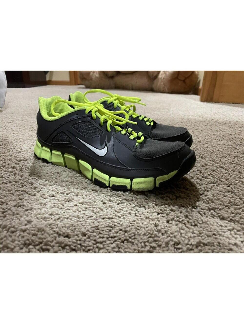 Men's NIKE Flex Show training shoes gray / neon green Size 8 sneakers